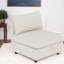 Canapé modulaire beige spacieux, design moderne en chenille, multifonctionnel pour un usage familial