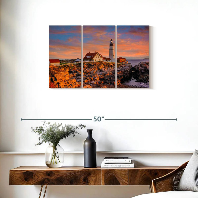Aletra Sunny Portland Head Lighthouse, 20" H x 33" W