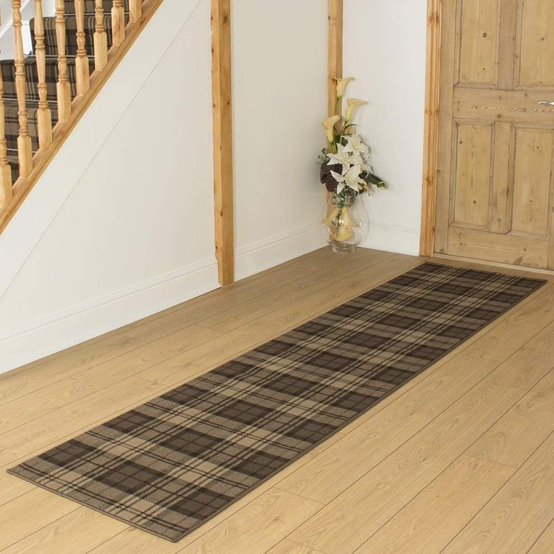 Ashanti Plaid Indoor Area Rug, Runner 330cm x 60cm
