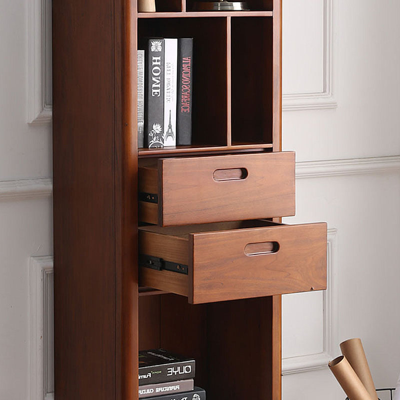 Vitrine de bibliothèque en bois massif