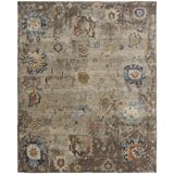 Stills Hand Knotted Wool Area Rug in Brown