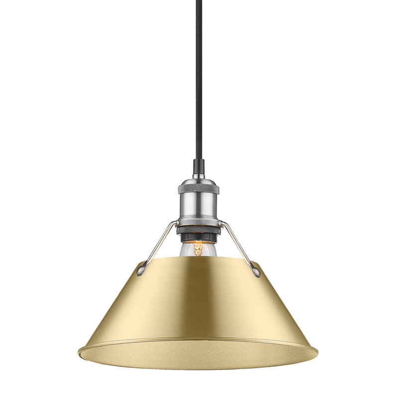 Weatherford 1 - Light Pendant, Pewter, 130" H x 10" W x 10" D, Brushed Champagne Bronze