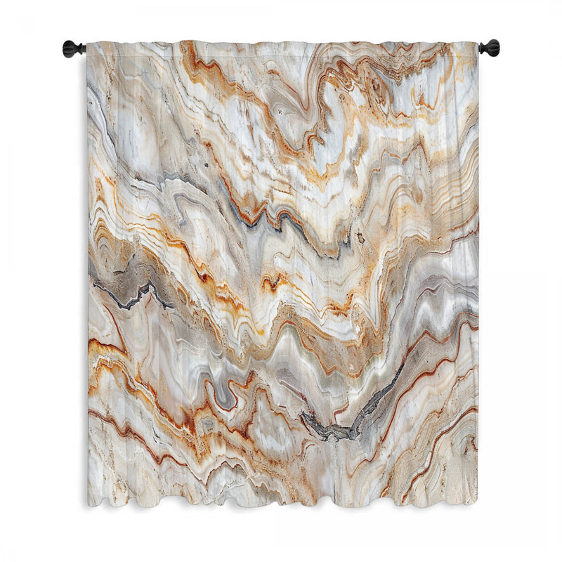 Rideau transparent en polyester Markavious, L 50 po x L 96 po