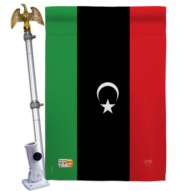 Double Sided 40'' H x 28'' W Polyester Flag Set