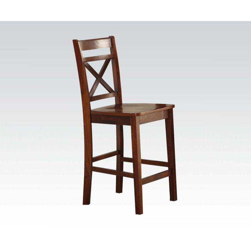 Chaise à hauteur de comptoir Tartys (ensemble de 2), Brun