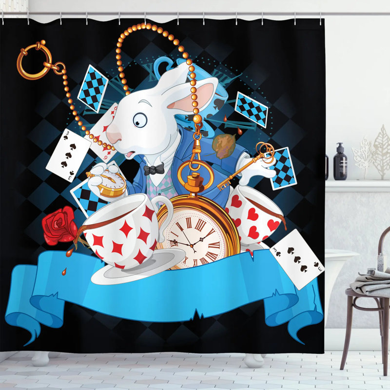 Shower Curtain with Hooks Included, 70" H x 69" W