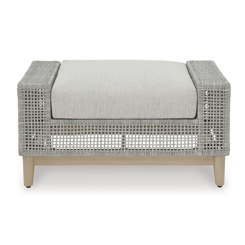 Repose-pieds d'extérieur avec coussin Breshae
