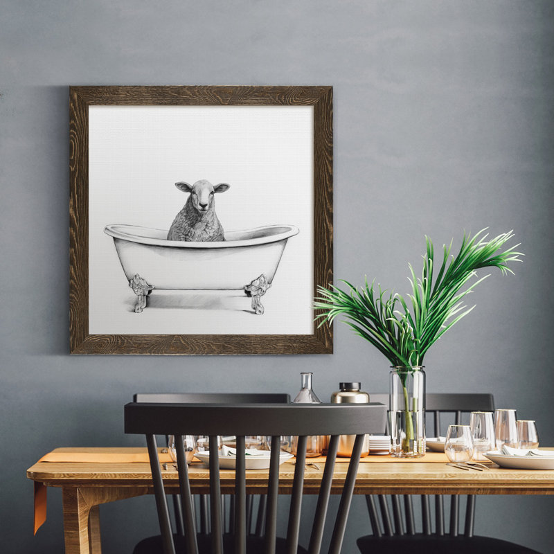 Bobine V-impression sur toile encadrée, H 31,5 po x l 31,5 po x P 1,5 po, Encadré de bois de noyer