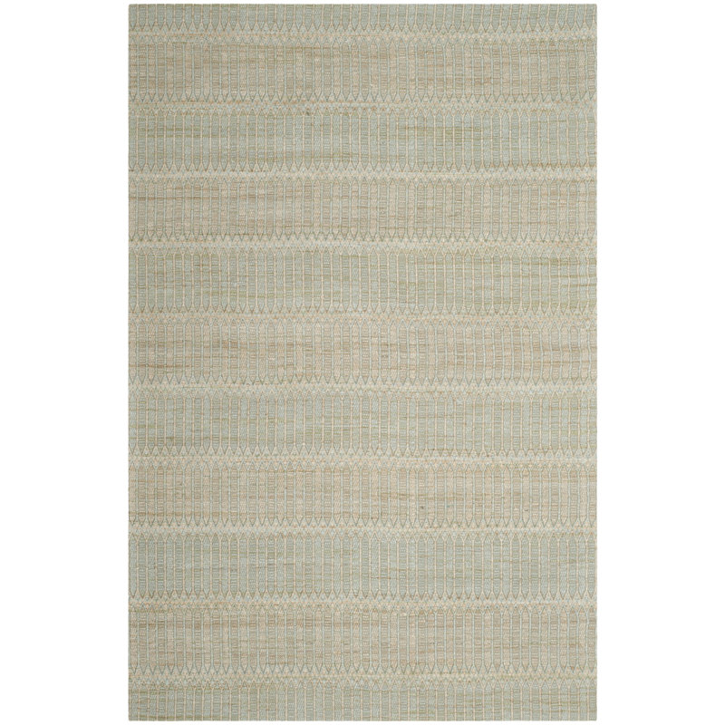 Ayat Hand Loomed Bamboo And Viscose Geometric Rug, Rectangle 4' x 6'