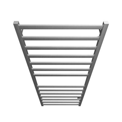 Chauffe-serviettes électrique mural 24 po x 60 po Kontour - nickel brossé, câblé, rails carrés