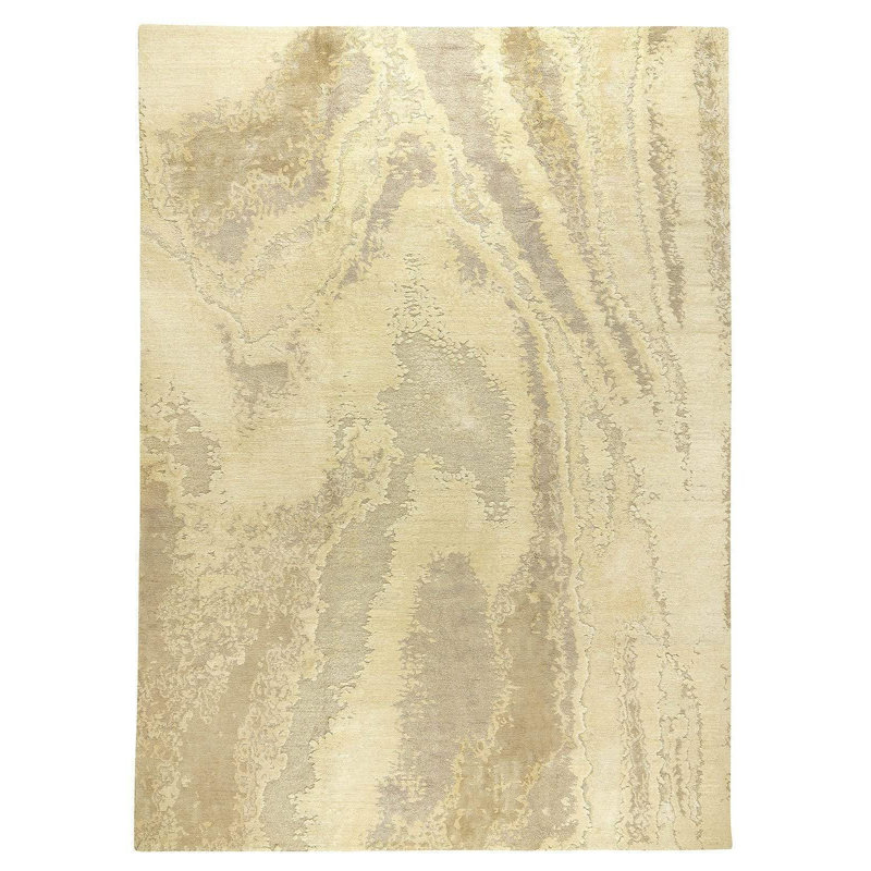 Shoreline Abstract Area Rug in Beige/Neutral/White, Rectangle 8' x 10'