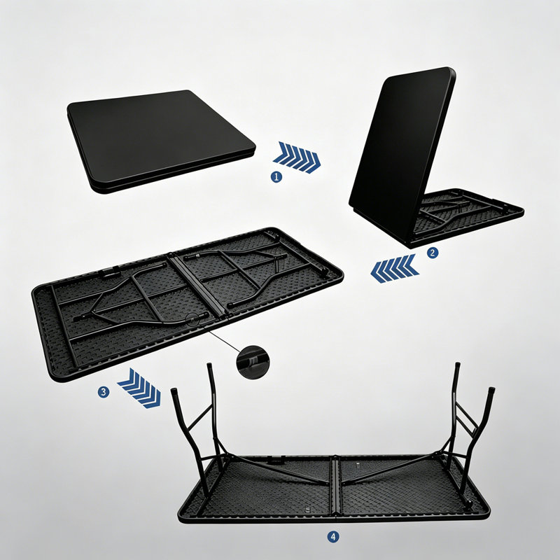 Portable Folding Table with Carry Handle