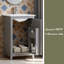 Petit meuble-lavabo moderne de 20 pouces avec lavabo en céramique - 20 * 14,5 * 33,3 pouces-1166634351