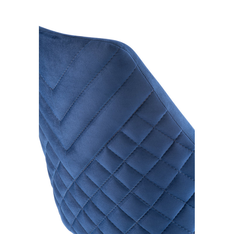 Saana 49cm H Velvet Upholstered Side Chair, Blue