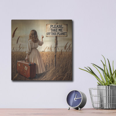 Red Barrel Studio® 'Hitchhiker' by Rey Klimt Metal Wall Art