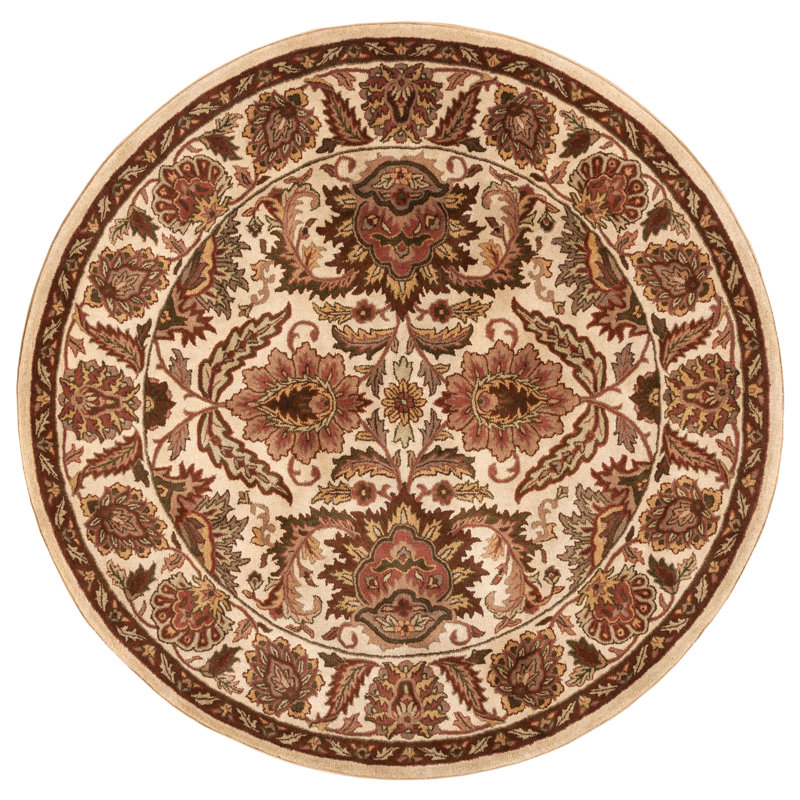 Hand Tufted Wool Oriental Rug, Round 6'