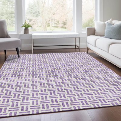 Tapis lavande Prisco lavable à la machine de qualité supérieure