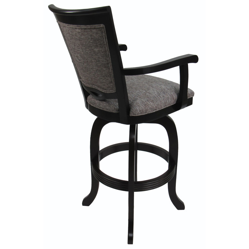 Tabouret de bar et de comptoir Venancio, Tabouret de comptoir (siège d'une hauteur de 26 p, Noir