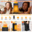 Chaufferette 3-en-1 avec humidificateur, capteur de mouvement et effet de flamme 3D 1500W