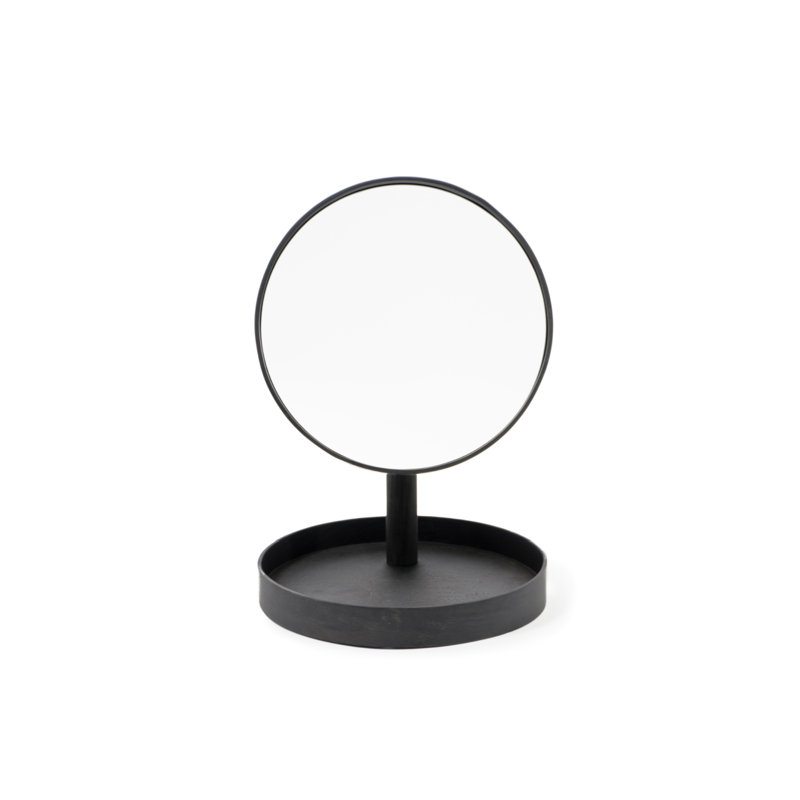 Look Round Walnut Mirror, Walnut