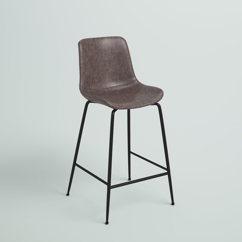 Tabouret de bar Byron, Brun, Tabouret de comptoir (hauteur d'assise 26,4 po)