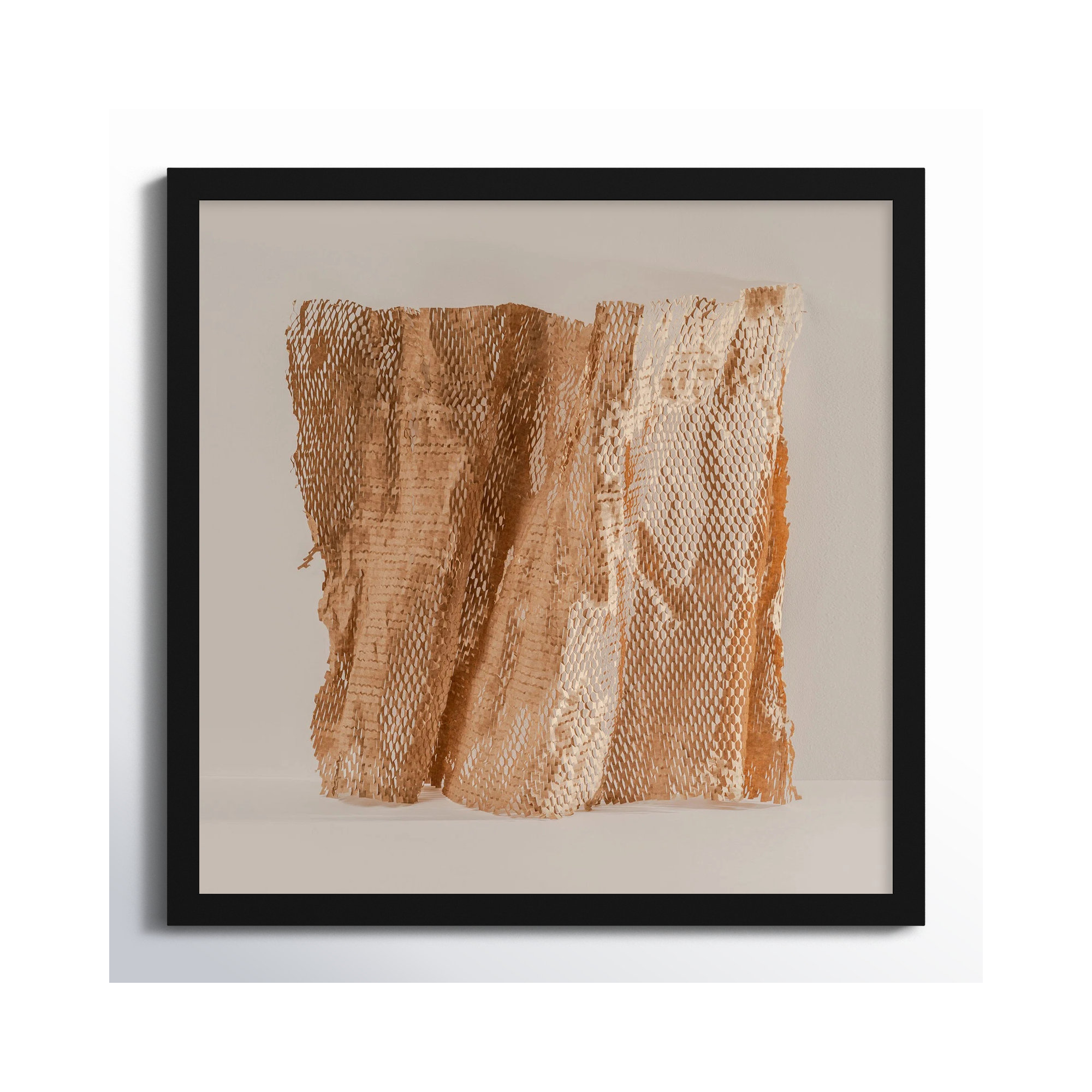Unpackage 3 by Svetlana Smirnova, 30" H x 30" W x 1.25" D, Black