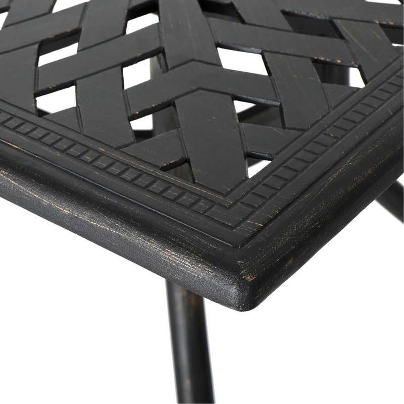 68" Rectangle Patio Table In Copper, Made From Aluminium Rectangular With Copper Shine For