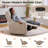 Modern Chenille Power Swivel Rocker Glider Nursery Recliner with Lumbar Support,Round Armrest and Double Pocket,USB and Type-C-1634726821