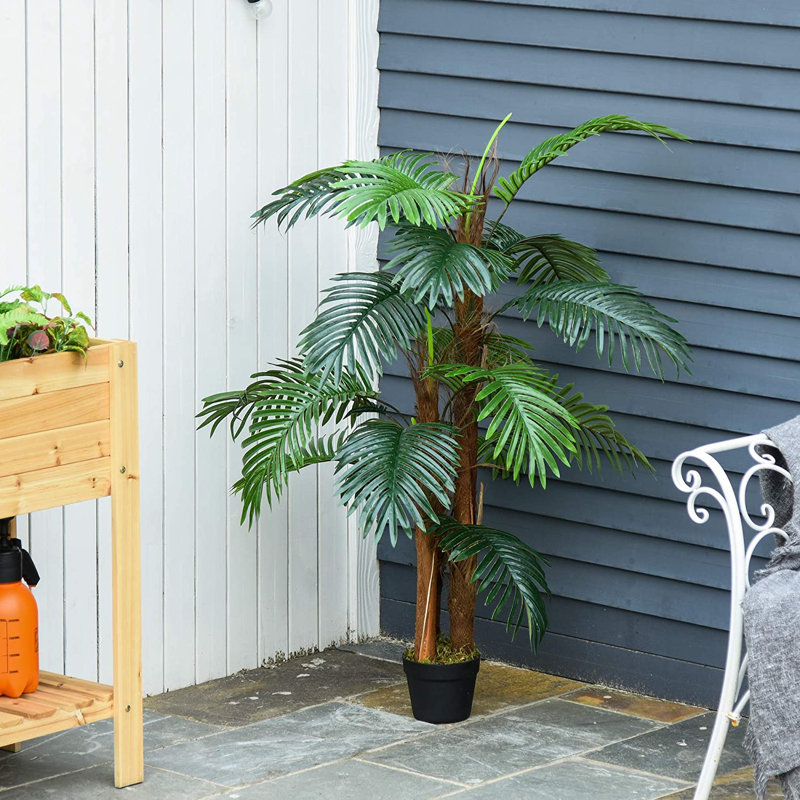 120cm Faux Palm Tree in Pot, 140" H x 18" W x 18" D