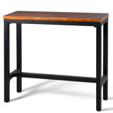 Sumar Pine Unfinished Solid Wood Top Metal Base Dining Table