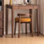 Tabouret de coiffeuse en bois massif MCM avec siège rembourré, pour chambre à coucher et vestiaire-81782451-81782600