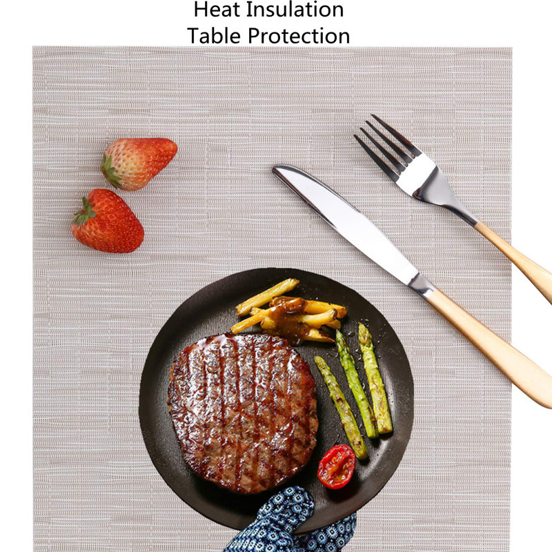 Polyvinyl Chloride Placemat, Beige