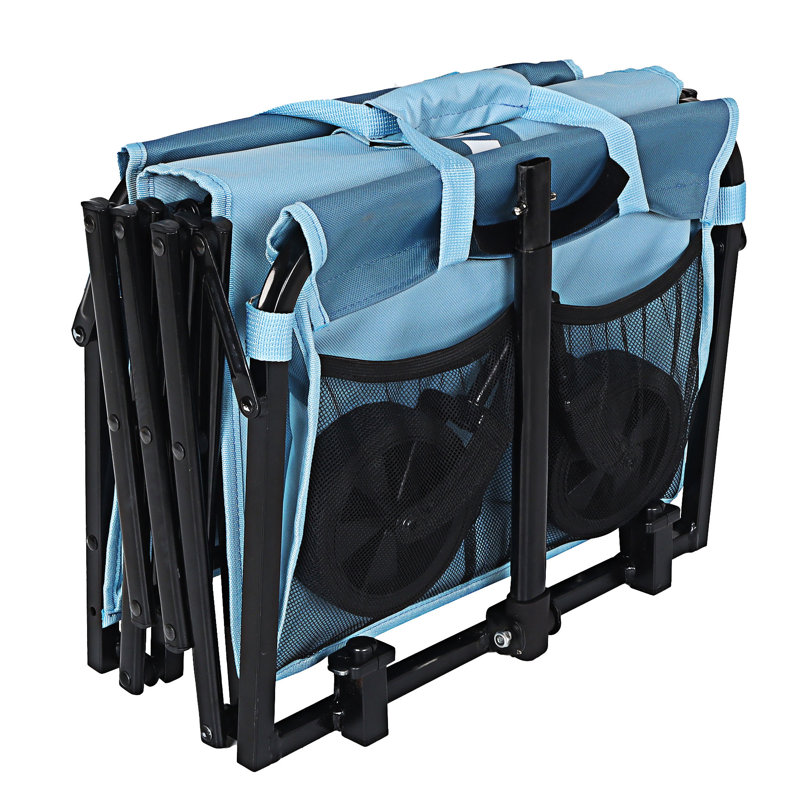 Collapsible Foldable Wagon With Wheels, Blue