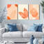 «Tropical Palm Leaf», art mural moderne sur toile abstraite, style boho moderne (ensemble de 3)-1561472915