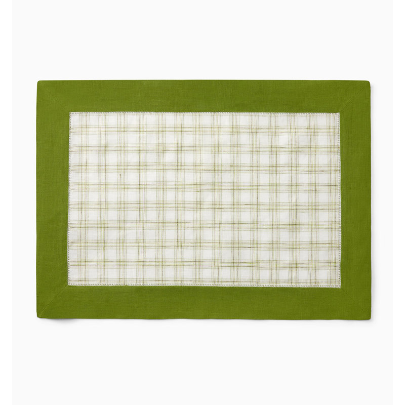 Mikela Linen Rectangle Placemats, Fern