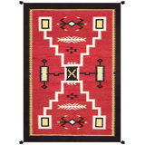 Canvello Reversible Wool Red Area Rug- 6'3'' X 8'10''