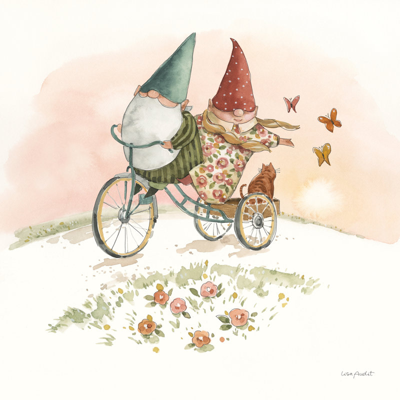 Hennley Everyday Gnomes VI-Vélo par Lisa Audit, H 12 po x l 12 po
