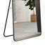 Floor Mounted Full Length Mirror With Arched Aluminum Alloy Frame For Bathroom