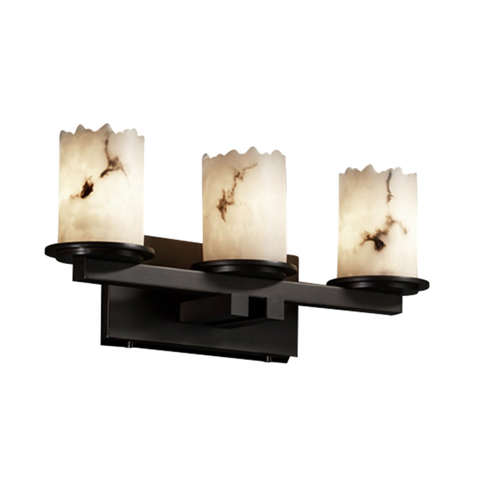 Éclairage pour meuble-lavabo 3 lumières droit Aleynah, Bronze foncé