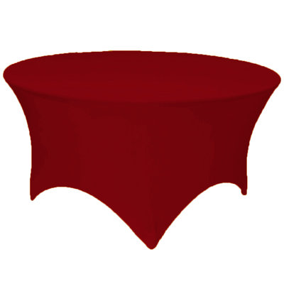 5Ft, 6Ft Round Spandex Tablecloth Tight Fitted Stretch Table Cover For Dining Wedding Banquet Party