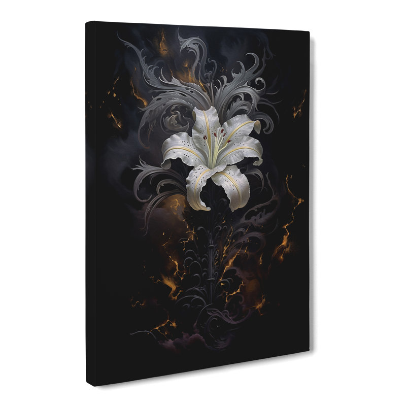 Lily Flower Gothic - Print, 50cm H x 35cm W x 3cm D