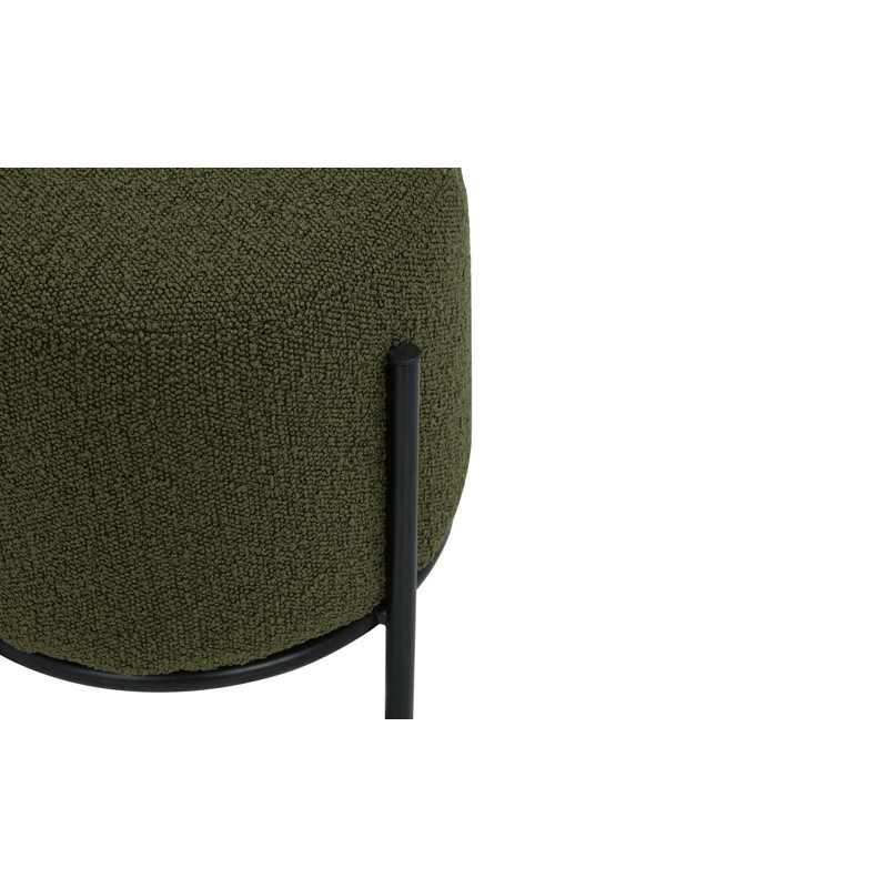 Formentera Powder-coated Iron Accent Stool, Green