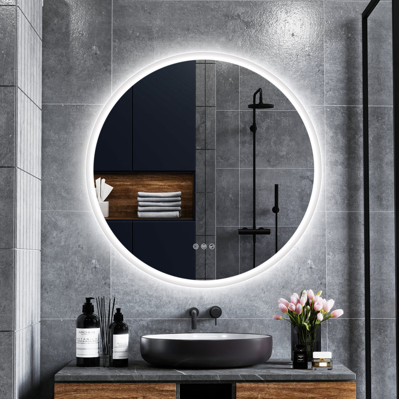 Miroir de salle de bain Epperly, 32 po x 32 po
