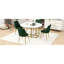 Moderne 5 repas avec plateau de table avec eau, 4 chaises ergonomiques, revêtement respirant, cadre en fer doré, option de couleur noire, convient pour une utilisation quotidienne