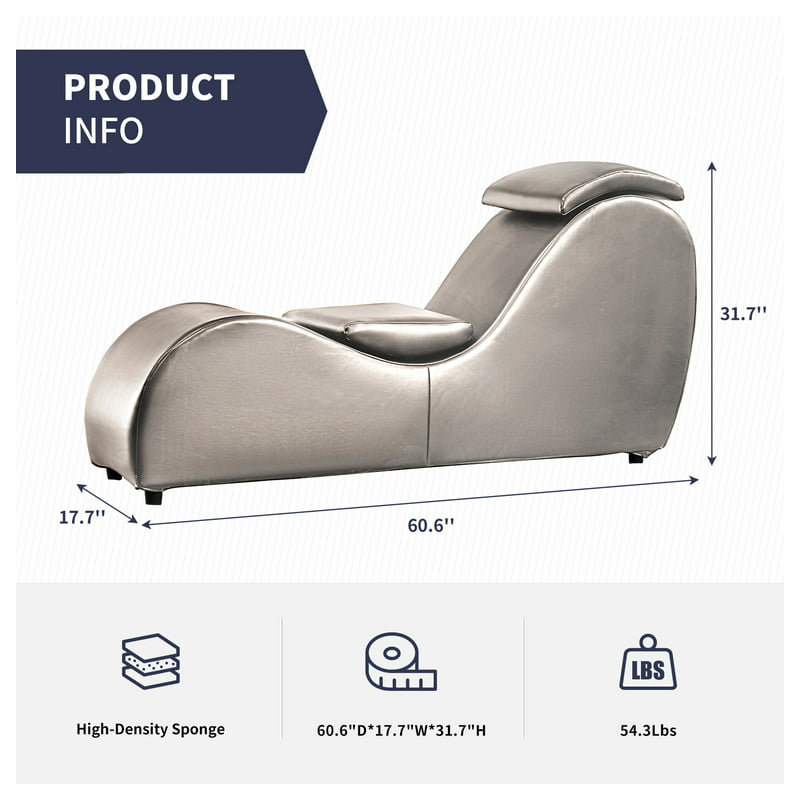 Méridienne Vegan, Similicuir gris foncé