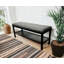Banc de rangement rembourré en bambou Asheton