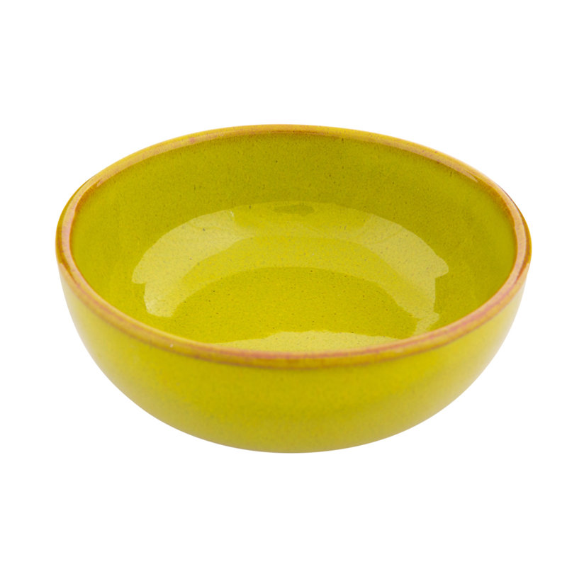 Verano Selena Handmade Ceramic Dessert Bowl, Lime Green