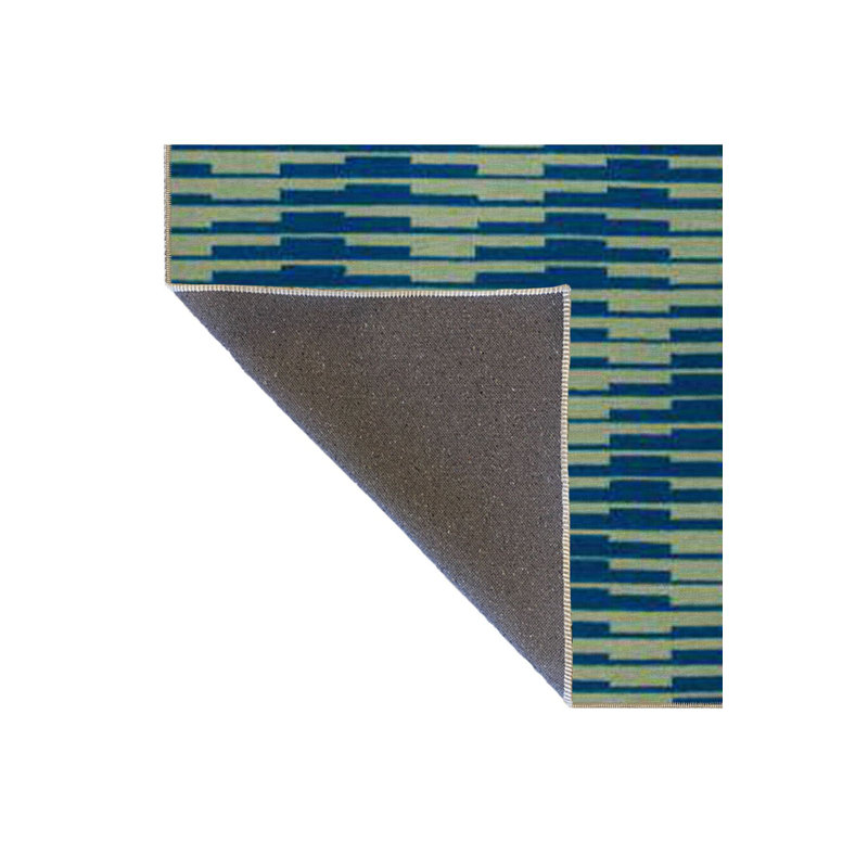 Broken Blue Decorative Machine Washable Rug, Runner 4'11" x 9'10" Rug Pad Included