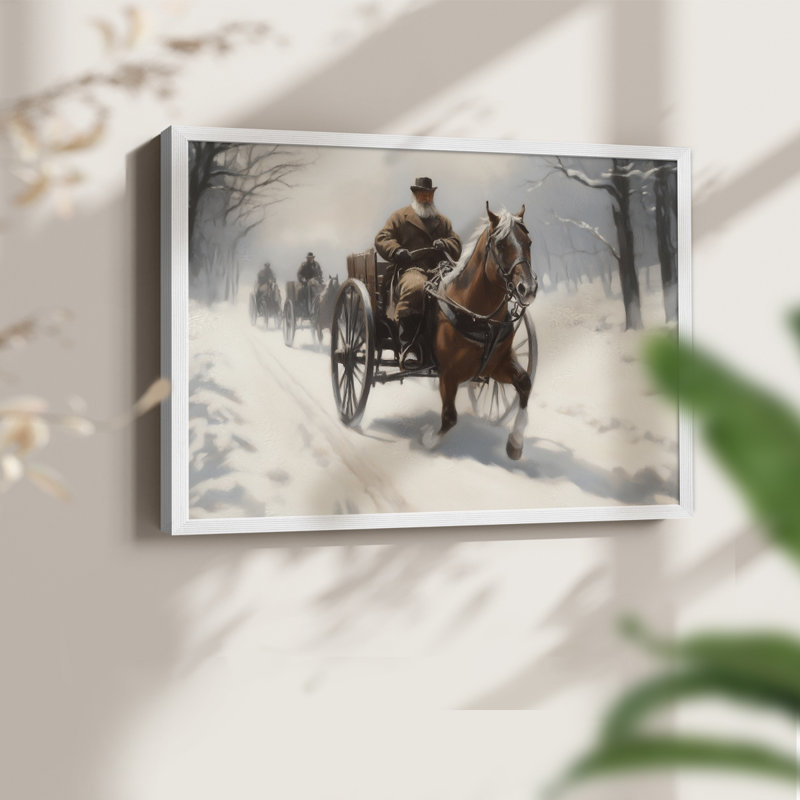 «Chirstmas Art», reproduction encadrée, H 16 po x l 20 po, Blanc