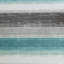 Rideau de douche à rayures à rayures turquoise / gris 72 po x 72 po